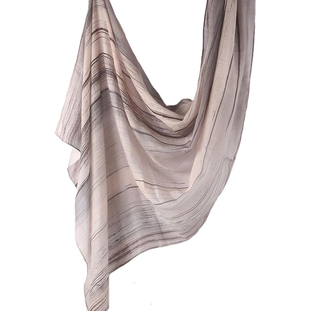 "Ethnic Watercolor Modal Cotton Shawl Satin Print Scarf for Women"