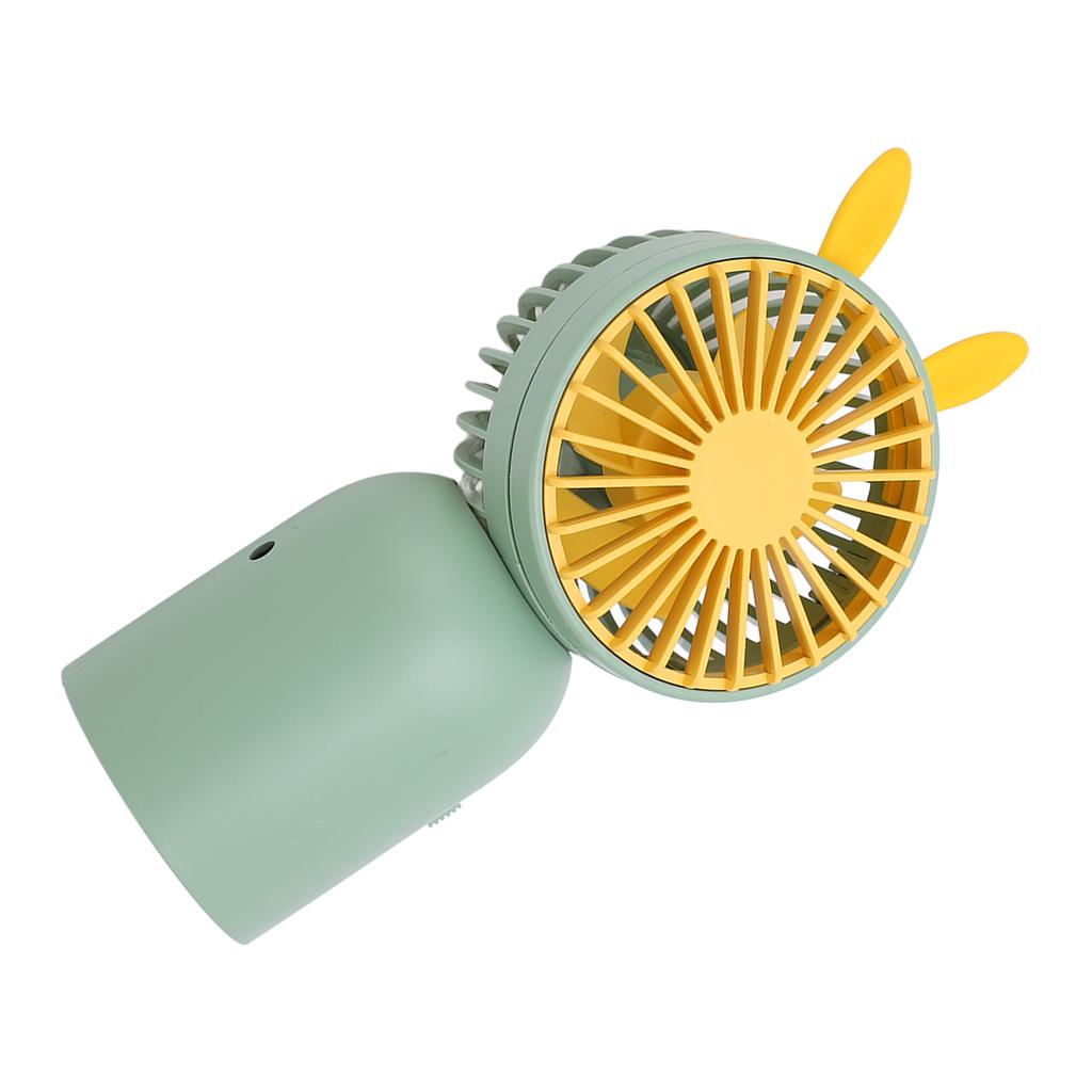 Handheld Mini Fan USB Charging Portable Cartoon Bunny Ears Stable Fan Base Design Small Fan for Outd