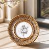 Elegant Resin Circular Picture Frame Antique Bronze Gold Florals Carving Photo Frame For Home Decoration And Desktop Display
