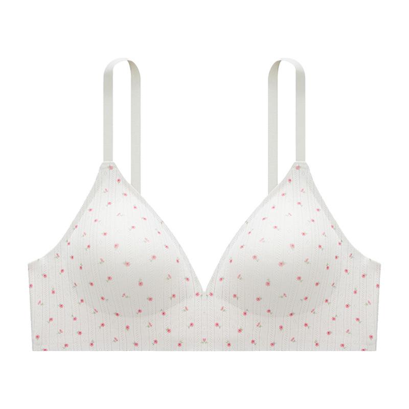 French Seamless Wire-Free Push-Up Triangle Bralette - Breathable, Skin-Friendly Cotton, Anti-Sag Design