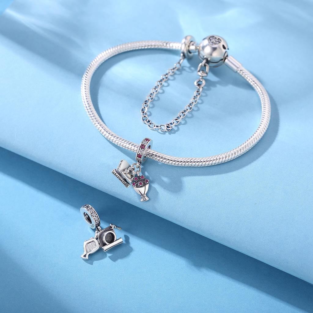 Beads Copper Charms Original Doctor'S Cap Flower Pendant Beads Fit Bracelet Jewelry Diy Women Fine Gift Accessory