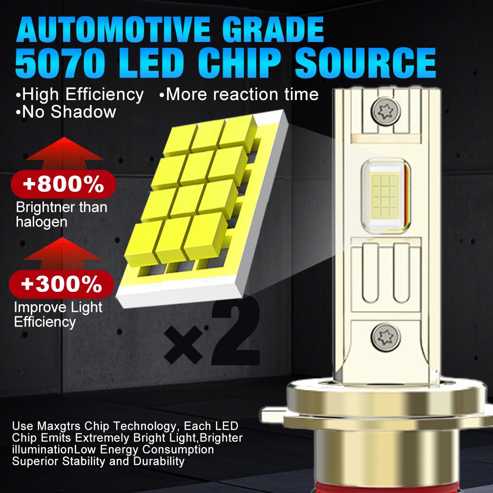 2 Stück H4 H7 LED-Scheinwerferlampen 6000K H1 H8 H11 LED 9005 HB3 9006 HB4 AutoLampe 9012 Hir2 Hohe Leistung 140W 70000LM Canbus CSP Chips Scheinwerfer