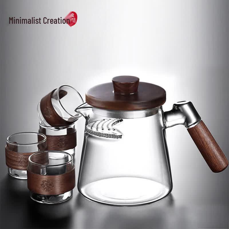 Youluo Premium Glass Teapot Set with Integrated Infuser