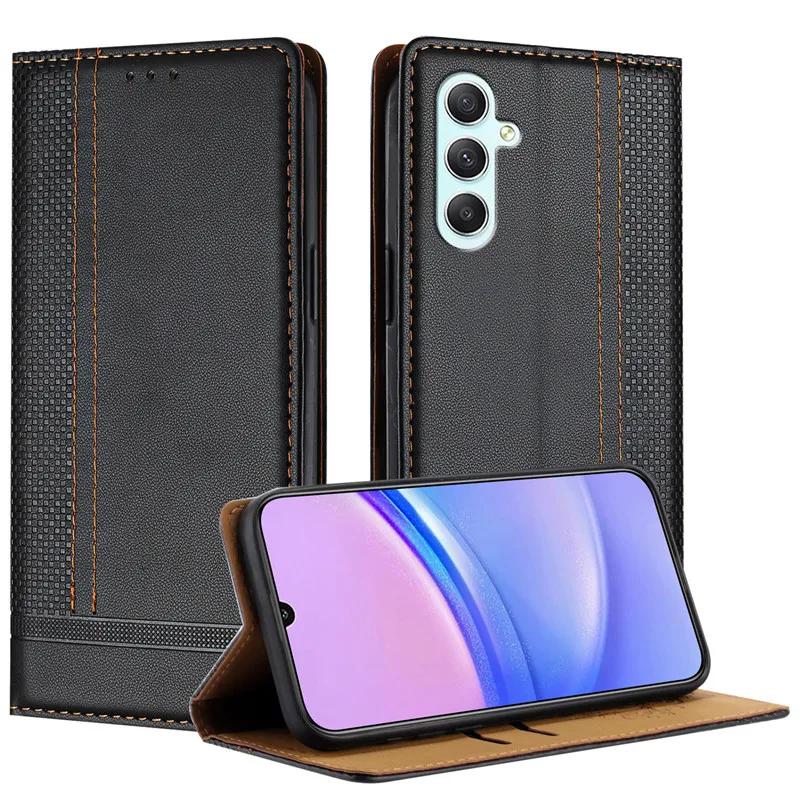 Leather Wallet Phone Case for Samsung Galaxy A57 A37 A27 A17 A56 A36 A26 A16 A55 A35 A25 A15 A54 A34 A14 A53 A33 A13 A52S Cover