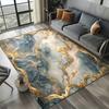 2025 New Style Fashion Marble Black White Gold Stone Carpet Rug for Living Room Bedroom Home Sofa Decoration,Non-slip Floor Mat