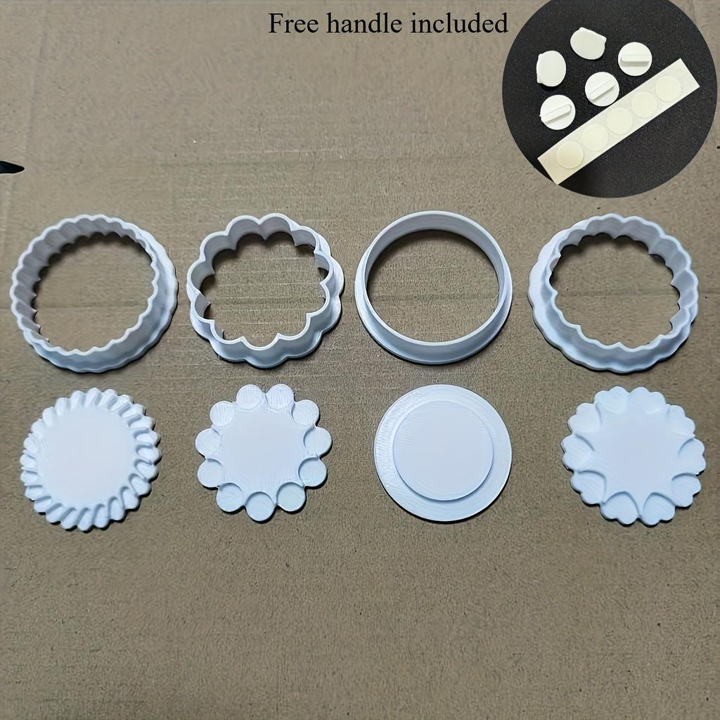 4pcs Vintage Minimalist Classic Sandwich Cookie Gift Box Mold Set - Valentine's Day Chocolate Jam Cheese Afternoon Tea Press Mold