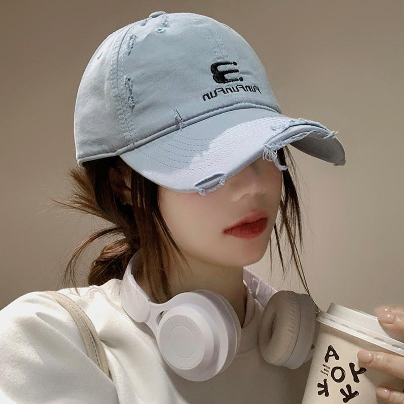 Womens Contemporary Soft Top Baseball Cap With American Alphabet Embroidery