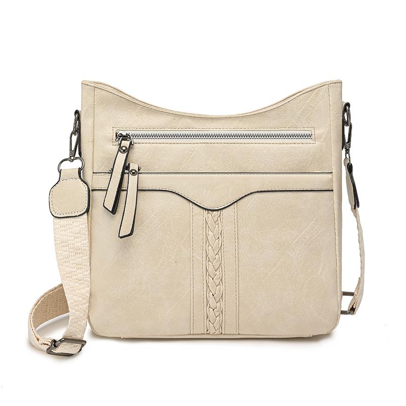 Crossbody Bag Vintage PU Women's Bag Shoulder Bag Commuter Large Capacity Shoulder Bag