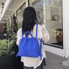 Dual-purpose Nylon Padded Tote Bag Solid Color Drawstring Backpack Casual Drawstring Tote Bag  Work