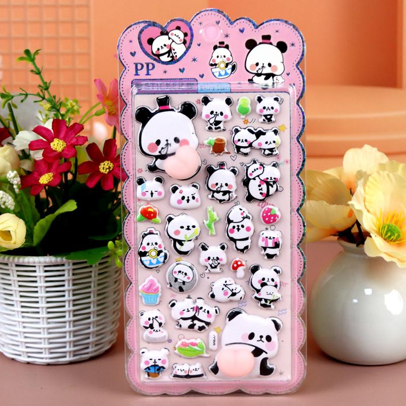 New Cartoon Animal Soft Puffy Butt 3D Stickers DIY Laptop Scrapbook Phone Case Decoration Decals Decompression Gifts