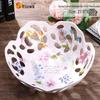 Wuhe Food-Grade Melamine Floral Fruit Plate