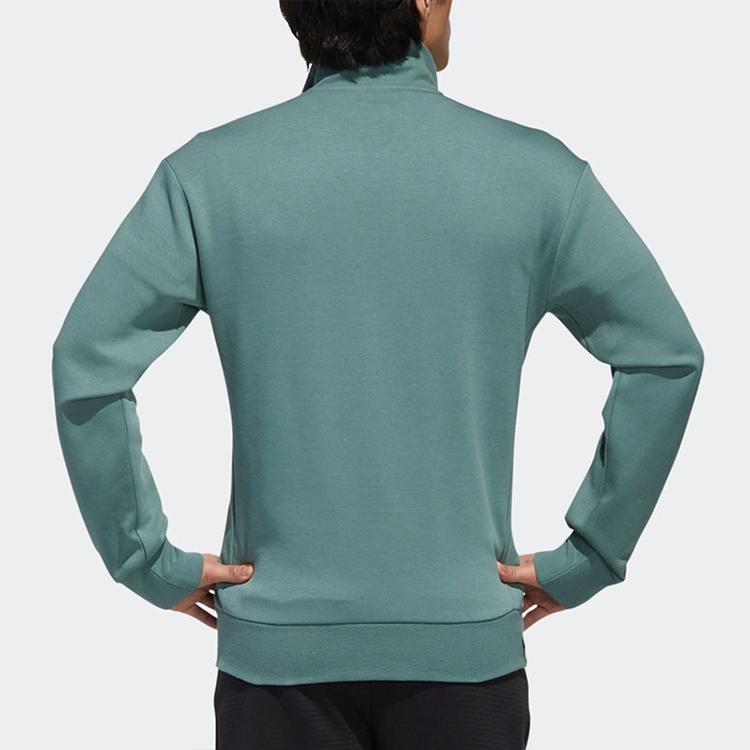 Adidas Classic Track Jacket with Full Zip and Stand Collar Men Outerwear Emerald GM4458