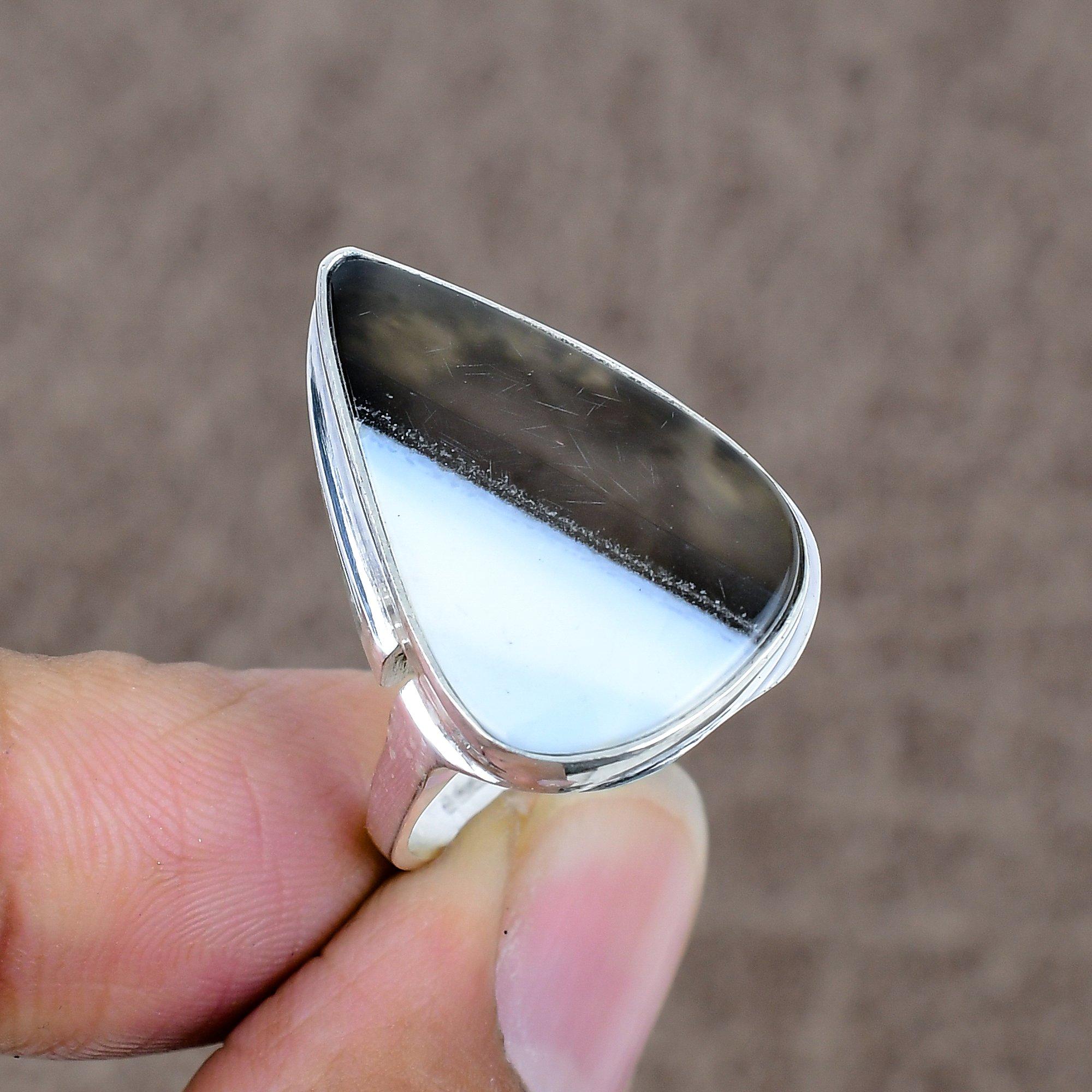 

Owhyee Opal Genstone Handmade 925 Sterling Silver Jewelry Ring Size 9 KKG-535