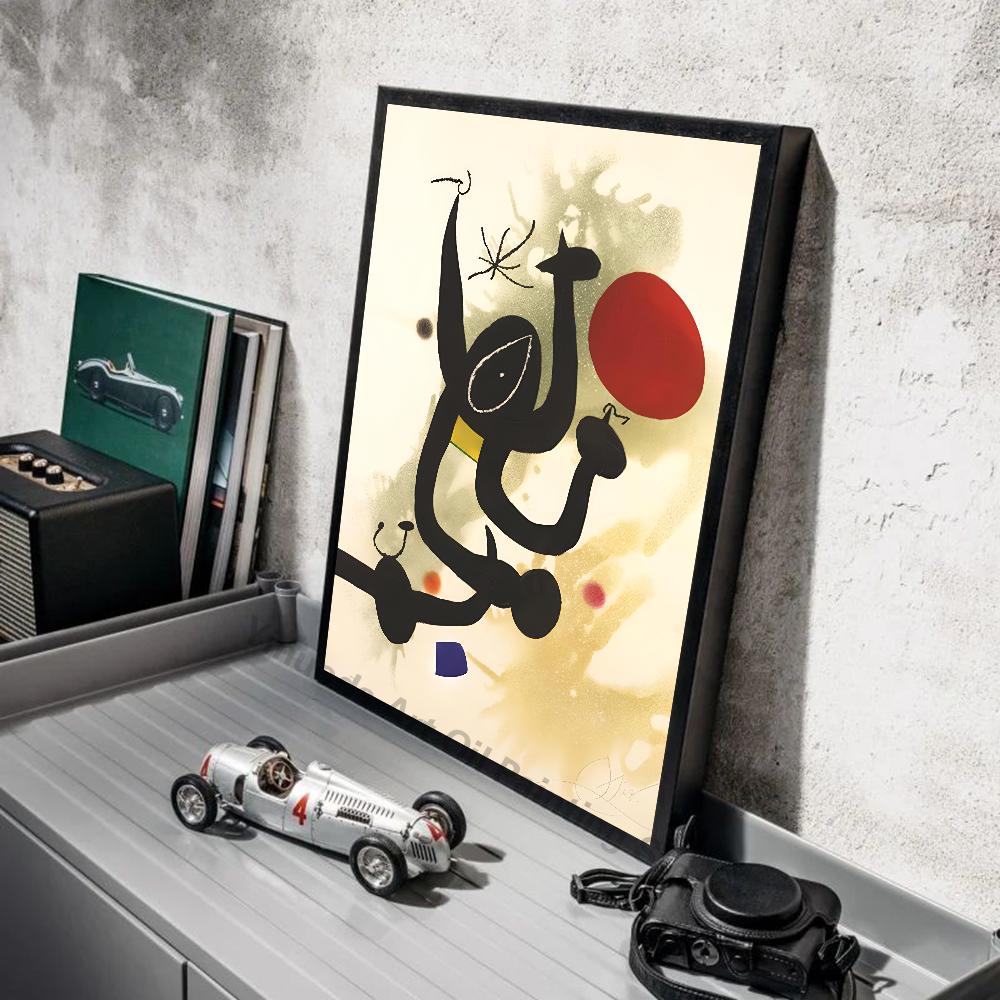 1 stück Moderne Joan Miro Surrealismus Kunst Poster Aufkleber Kunst Wandmalereien Decor Game Room Decor Geschenke Kawaii HD Malerei Katze Autos