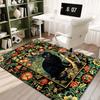 Black Cat Floral Garden Carpet Is Suitable For Living Room And Bedroom Doormats Office Balcony Decorative Carpet A11