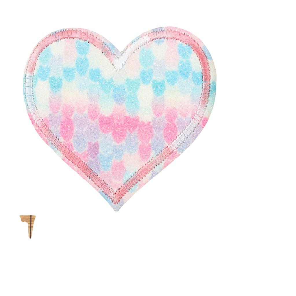 Embroidery Cloth Stickers Gradual Change Love Patch Stickers Colored Heart-Shaped Embroidery Stickers Clothes Decoration Embroidery Chapter Boy