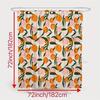 Decorate Your Bathroom with This Vibrant Orange Apple Shower Curtain with Hooks!