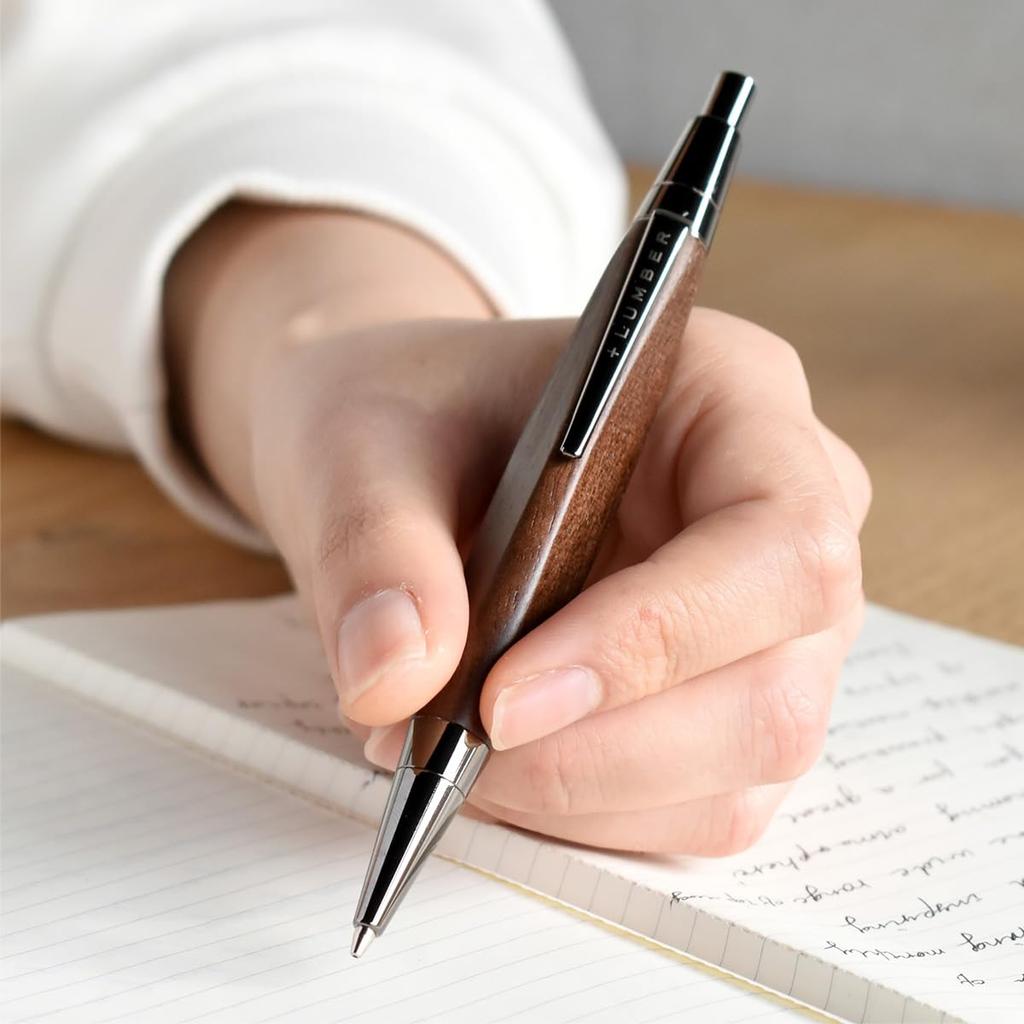 Triangular wooden mechanical pencil BODY MECHANICAL made from precious wood LUMBER by Hacoa "TRIANGLE PENCIL" + (walnut)