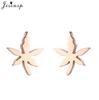 Casual Stainless Steel Tree of Life Earring for Women Lotus Grass Ear Jewelry Girls Delicate Flower Earrings Gifts Accessories