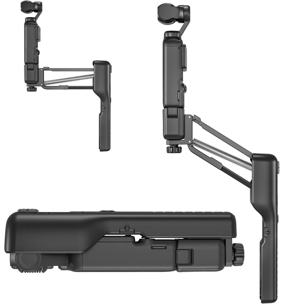 

Osmo Pocket 3 Handheld Stabilizer Mount for DJI Pocket 3 with Protective Case Foldable Adapter Easy Screw Hole Installation, 1/4