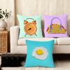 Creative Food Fruit Print Cushion Cover Plush Fabric Soft DoubleSided Printed Sofa Warm Winter Home Child Gift Pillow Case