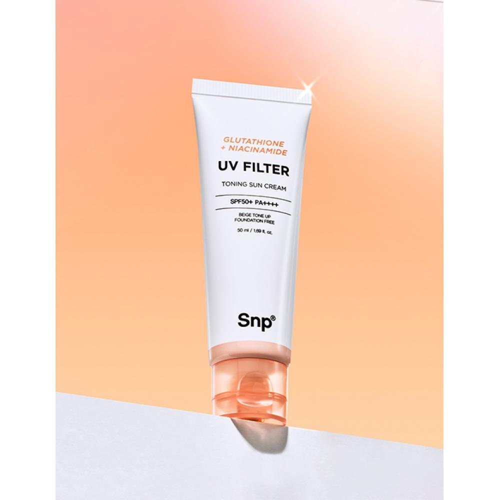 Snp Glutathione Niacinamide Uv Filter Toning Sun Cream 50ml