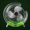 Desk Fan For Summer Led 3 Speeds Rgb Powerful Quiet