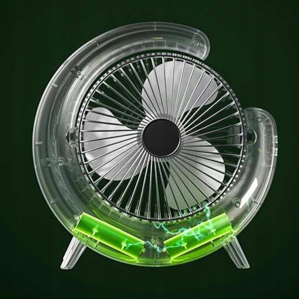Desk Fan For Summer Led 3 Speeds Rgb Powerful Quiet