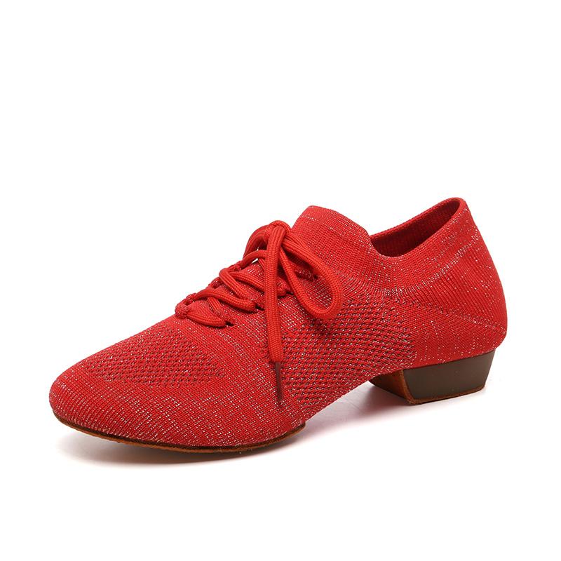 Scarpe da ballo in rete intrecciata per ragazze e donne Scarpe da ballo per pratica di valzer di tango yoga per insegnanti di danza classica