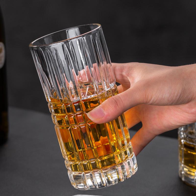 300ml/380ml Collin Gläser Gravierte Glas Cocktailgläser Tasse Gerade Mojito Saftgläser Becher Barzubehör Kaffeetasse Glas