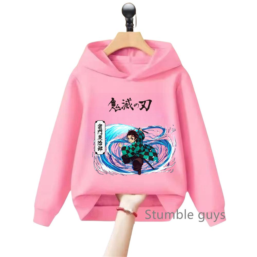 

Милое аниме Demon Slayer детское худи свитшот для мальчиков девочек мультяшный с длинным рукавом повседневная одежда 120