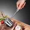 Damaly,304 Stainless Steel Meat Tenderizer Pounder with Wood Handle, Dual-Sided Kitchen Tool for Pounding Meat and Garlic