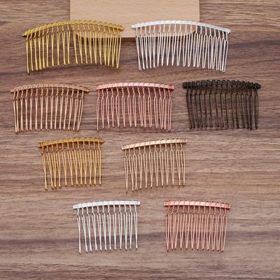 10 stuks 12/15/20 Tanden Goudkleur Haar Kam Haarspeld Bruiloft Haaraccessoires Sieraden Maken Metaal Bruids Haarkammen Knutselen DIY