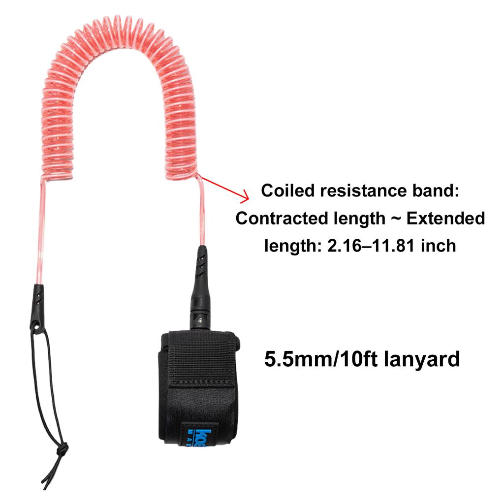 Sup Board Foot Leg Rope 5.5mm Thick Practical Surfing Stand UP Paddle Board Ankle Leash Elastic Surfboard Safety Foot Rope