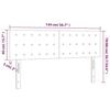 VidaXL LED Headboard Bedroom Furniture Double Bed Accessory Head of Bed Frame Interior Black 3122096