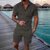 Summer Men's Printed POLO Shirt Set Lapel Short Sleeve Fashion Breathable Casual Men's T-shirt