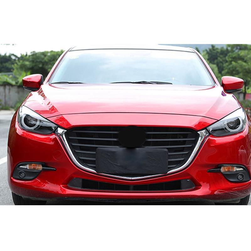 For Mazda 3 Axela 2017 Front Fog Light Eyebrow Cover Trim Sticker Daytime Running Light Decoration Covers чёрный