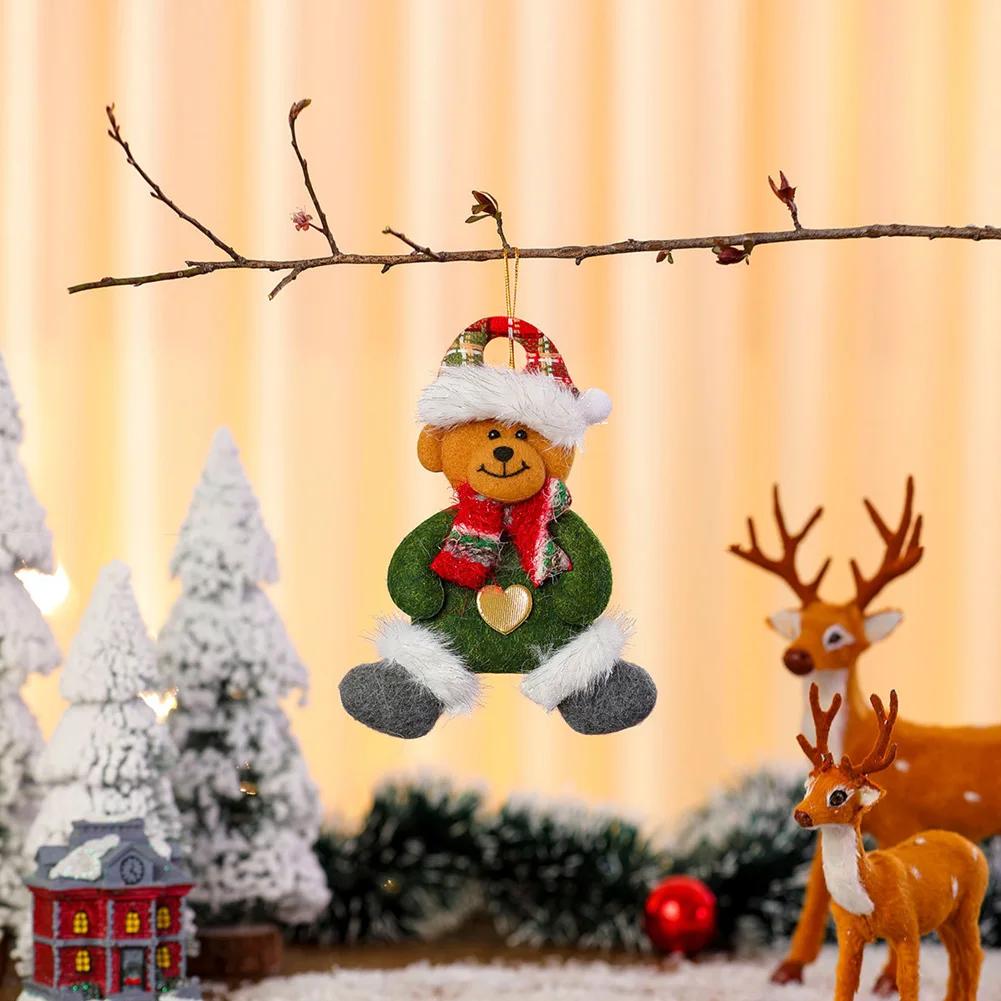 Christmas Tree Doll Hangings Christmas Family Party Dress Up Fabric Art Dance Raise Your Hand Pendant Evening Party Decoration