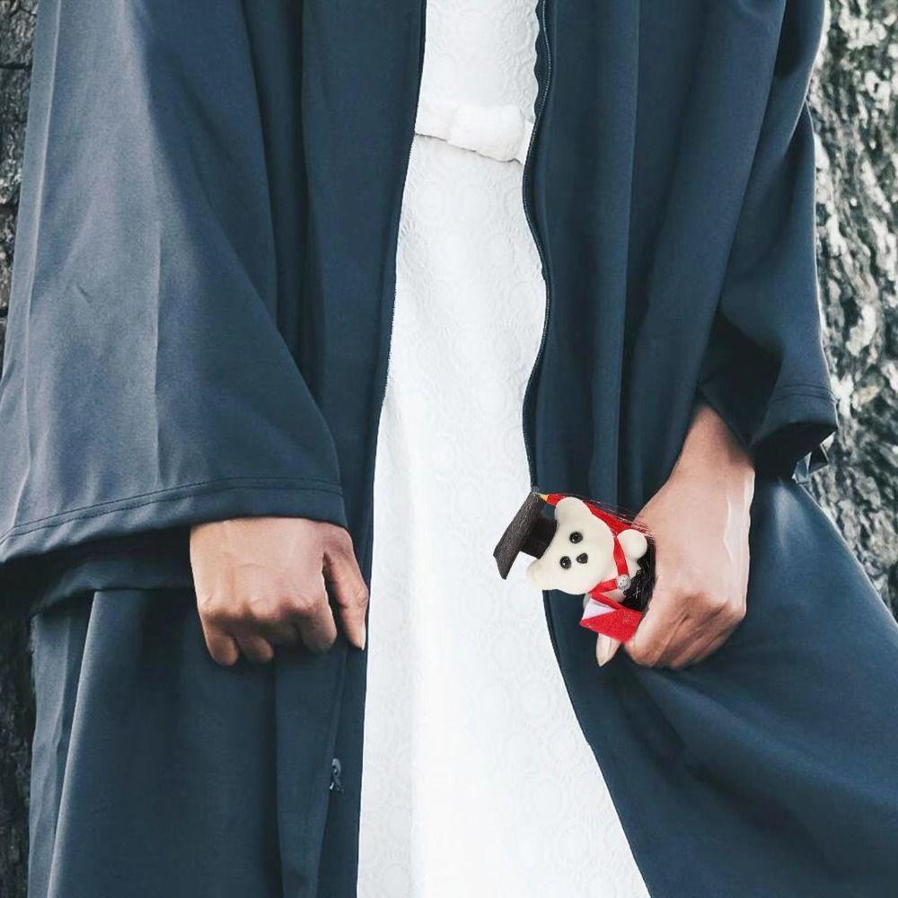 10 pcs/set Celebrate Party Graduation Bear Doll Bouquet Bachelor Bear Plush Toy  Happy Graduation