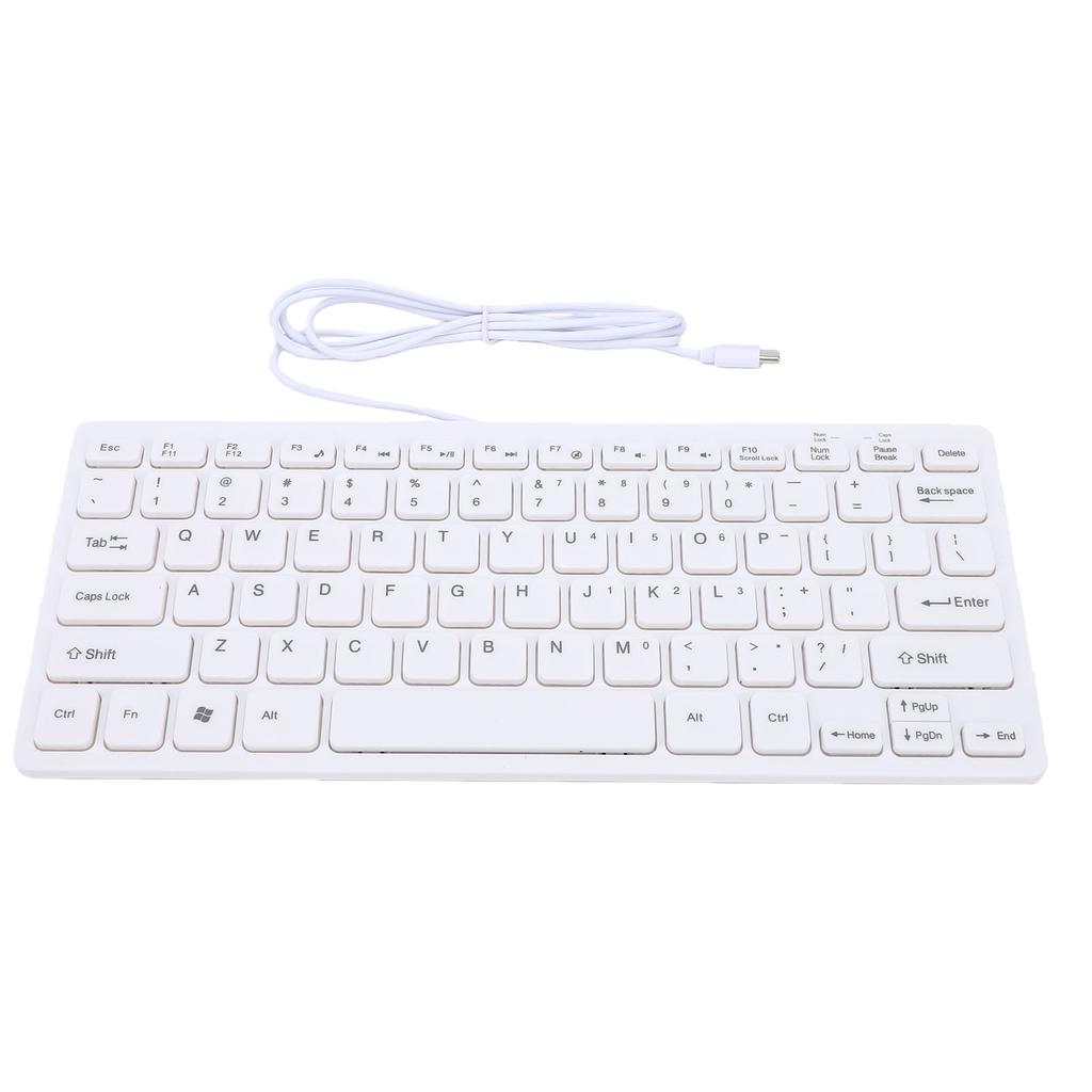 Type C Wired Keyboard Quiet Lightweight Silent Chocolate Key Small Wired Keyboard for Computer PC Laptop