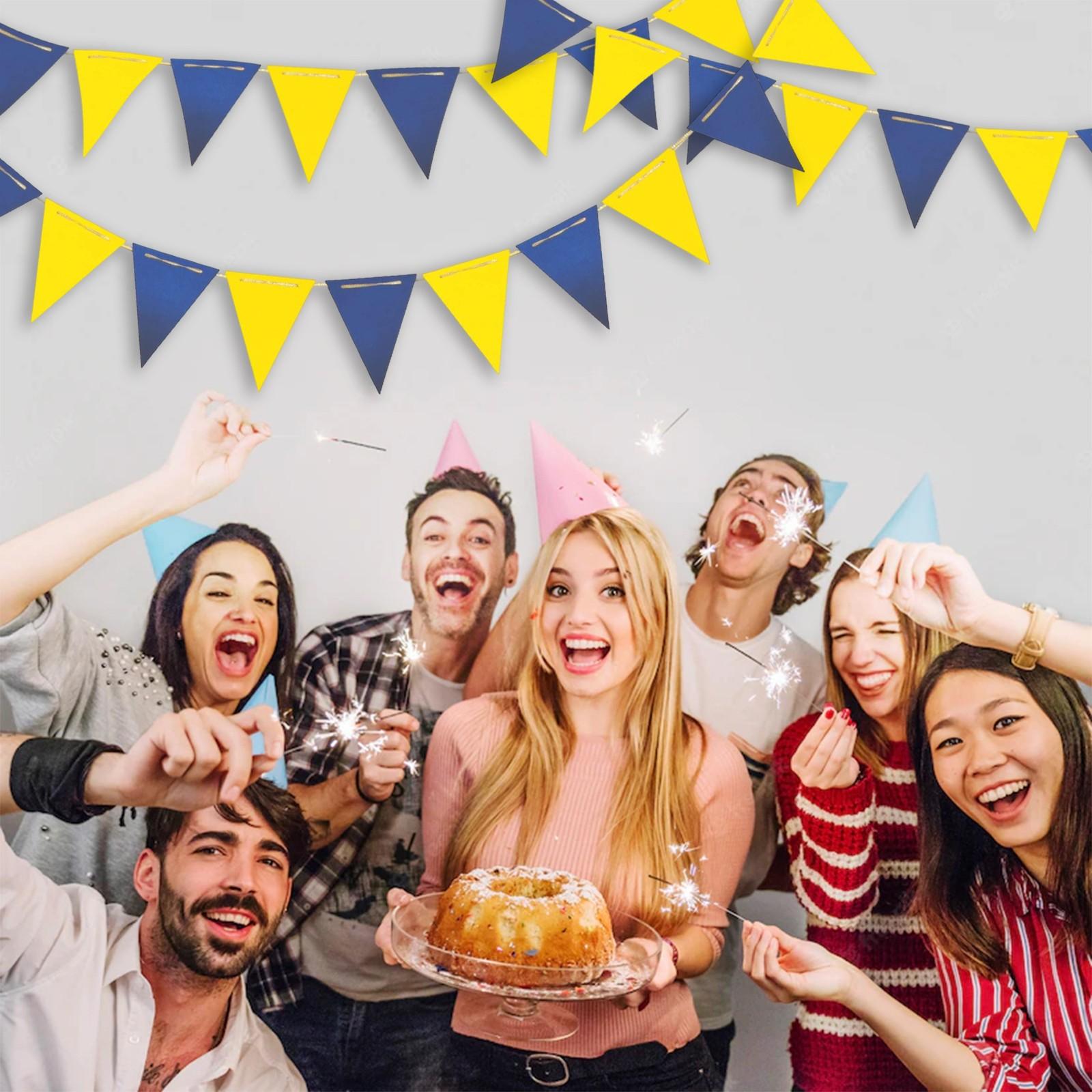 

5 метров баннер из крафтовой бумаги с буквами SENIOR, подвесной флажок, флаги для украшения выпускного вечера One Size синий