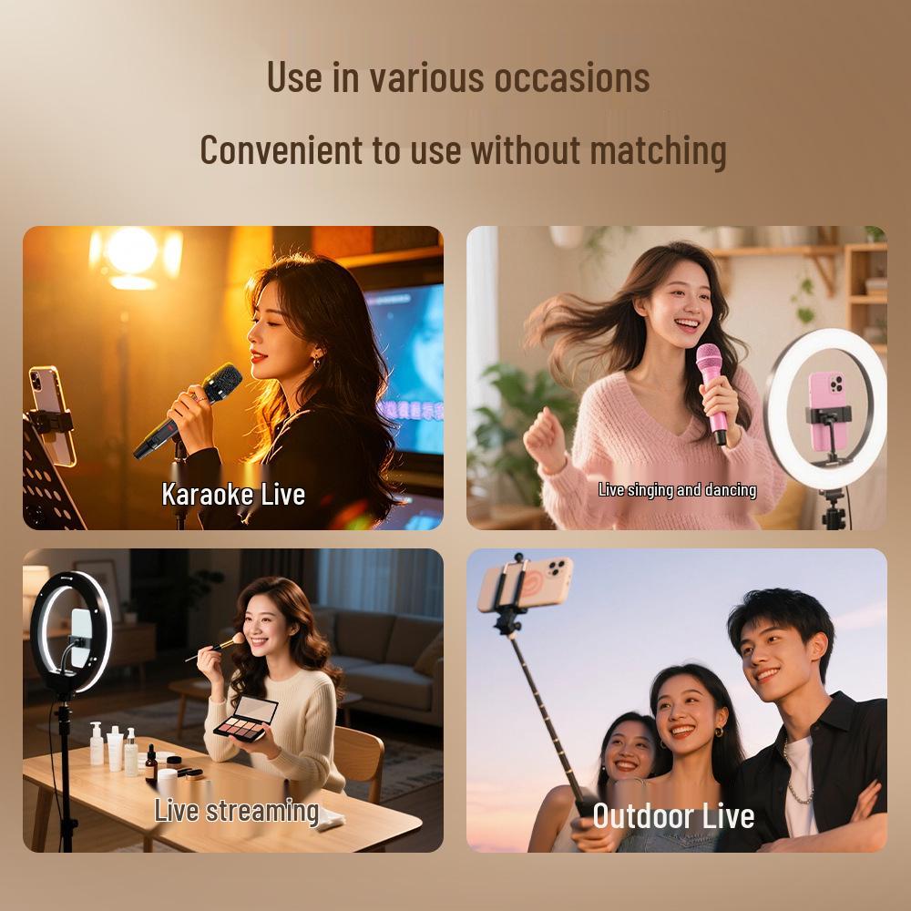 Three-in-One Wireless Headset: Sound Card, Live Broadcast, Monitoring for Outdoor Professional Use