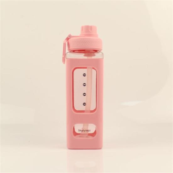 700ml/900ml Water Cup Food Grade Leak-proof Plastic All-Purpose Juice Beverage Water Straw Cup Home