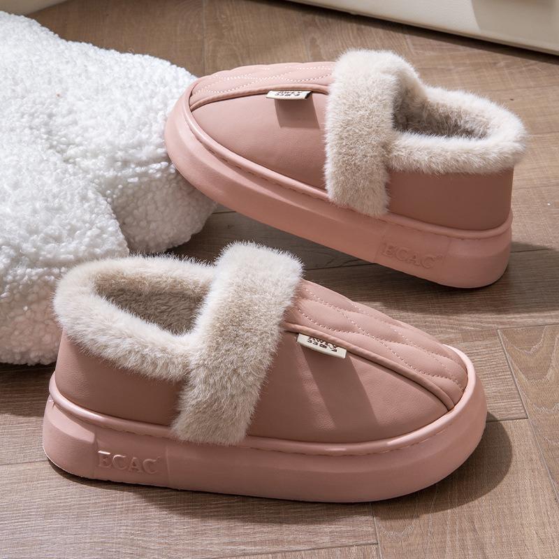 Cotton slippers women's new winter waterproof thick-bottomed indoor home heating household fluffy slippers women's outer wear