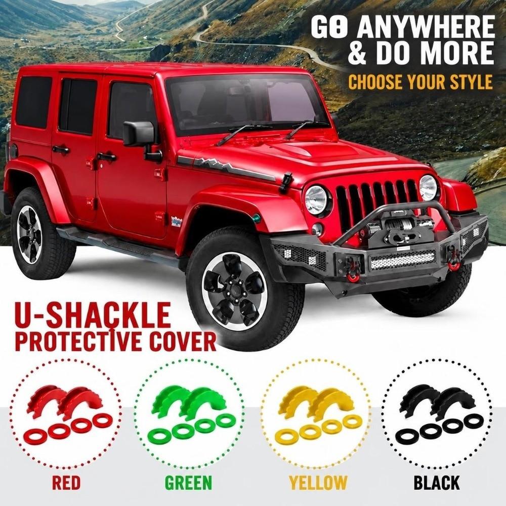 Heavy Duty D Ring Shackle U Shape Recovery Hook Trail Gear Offroad Shackle Vehicle Recovery