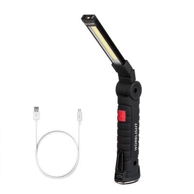 Lampe De Travail Rechargeable - MARQUE - 5 Modes - Lumière Blanche-Rouge - Base Magnétique