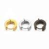 10pcs Stainless Steel Huggie Hoop Earring Hooks Clips Ear Post for DIY Jewelry Punk Hiphop Earrings Making Supplies Accessories