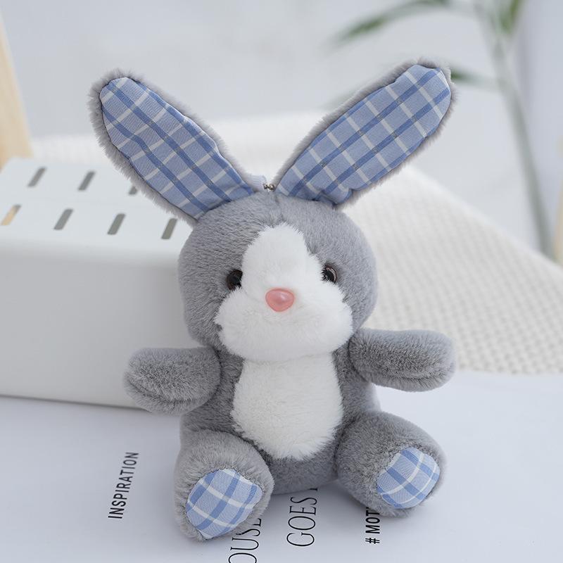 

Bunny Lovable Checkered Plush Toy Cute Longeared Rabbit Stuffed Doll For Toddlers StyleA