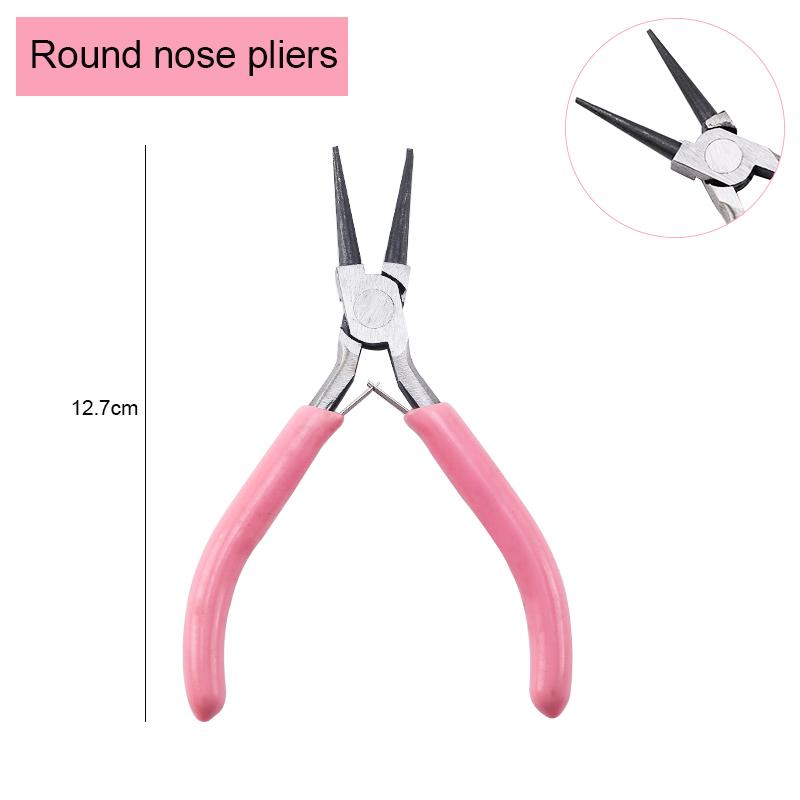 Alicate de aço inoxidável para joias, alicate de bico fino, alicate de bico redondo e cortador de arame para fabricação de joias, suprimentos para reparo de miçangas