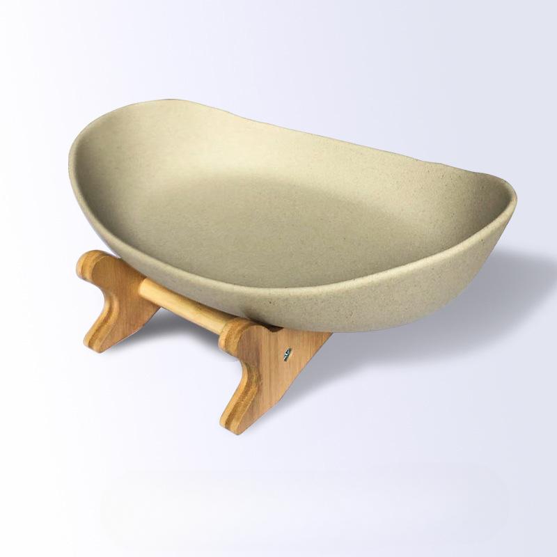 Multi-layer Fruits Vegetables Fruits Bamboo and Wood Best Rack Ceramic Creative Design Double-layer Snacks Snacks Home Use Living Room Dry Storage